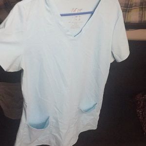 Scrub top - baby blue